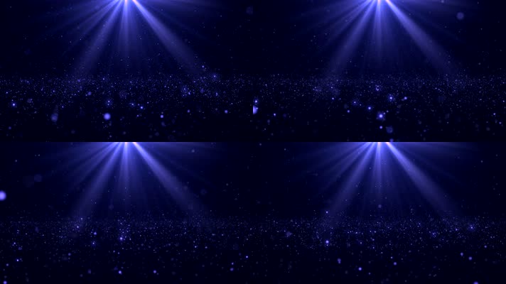 4K蓝色粒子光束光斑循环背景