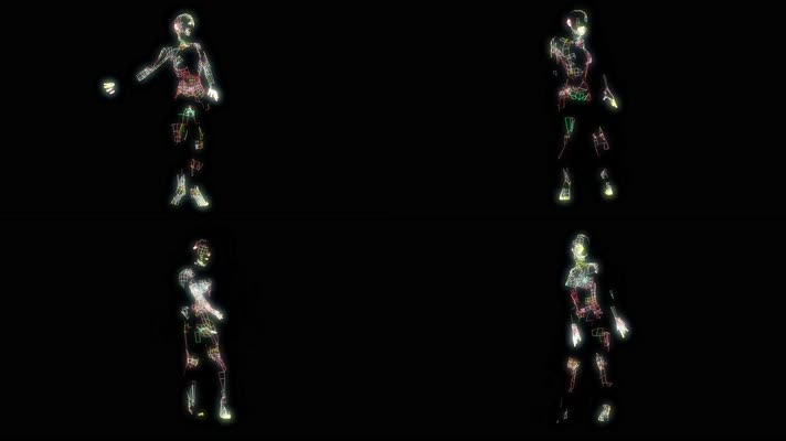 4K原版激光人跳舞合成