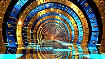 大气绚丽金色灯光舞台背景