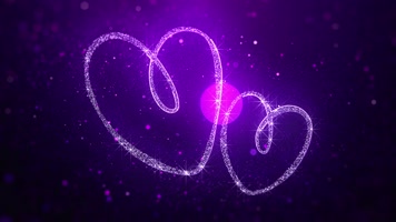 紫色双心婚庆浪漫背景