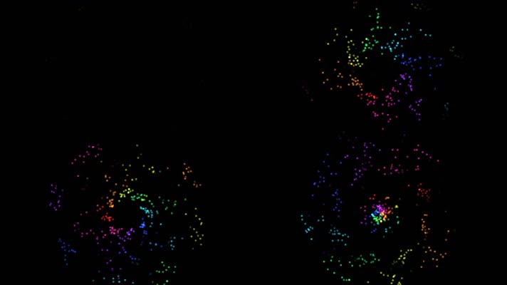 七色粒子光斑循环通道