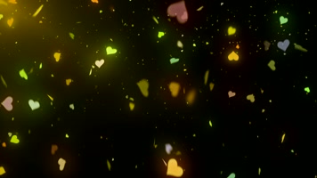 唯美荧光爱心飞舞