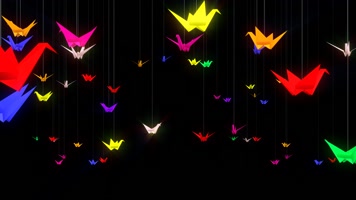 七彩千纸鹤循环透明通道