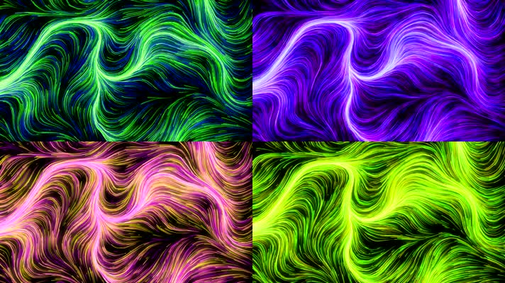 绚丽色彩线条流动