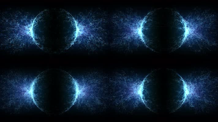 4K全息粒子液体球合成叠加