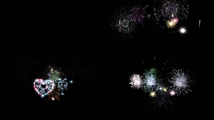 心形烟花alpha通道循环（独家）