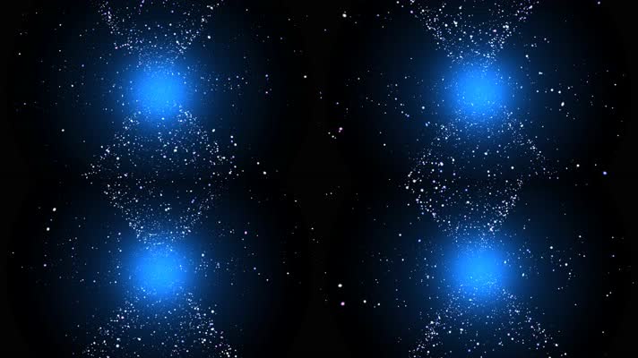 4K蓝色空间粒子动态背景