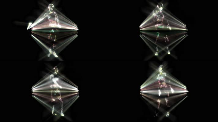 4K原版激光人跳舞合成