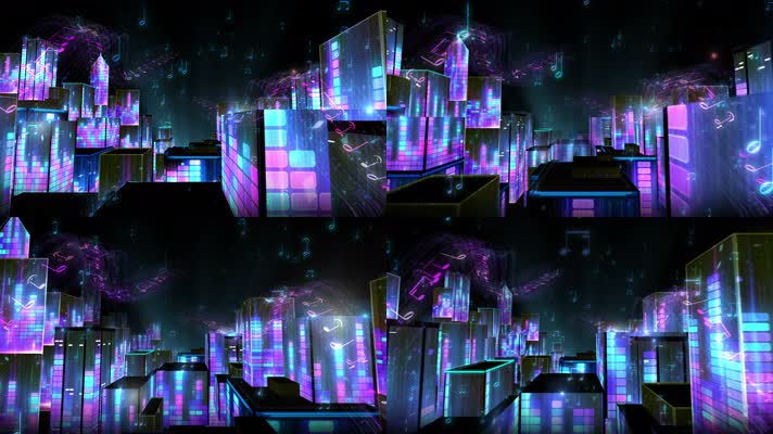 原版音符音频光影城市