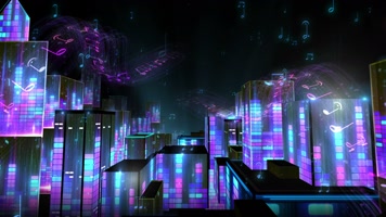 原版音符音频光影城市