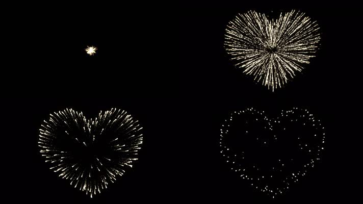 原版心形烟花合成（带音效）