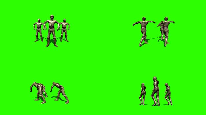机器人跳舞绿屏