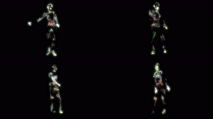 4K原版激光人跳舞合成