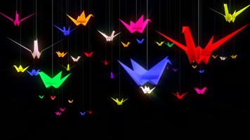 七彩千纸鹤循环透明通道