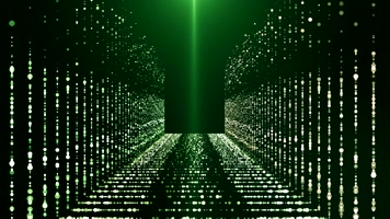 4K绿色水晶粒子循环