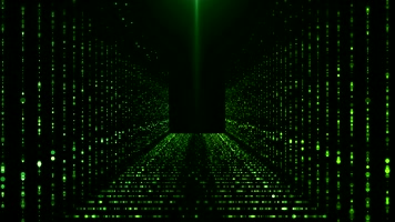 4K绿色水晶珠帘粒子