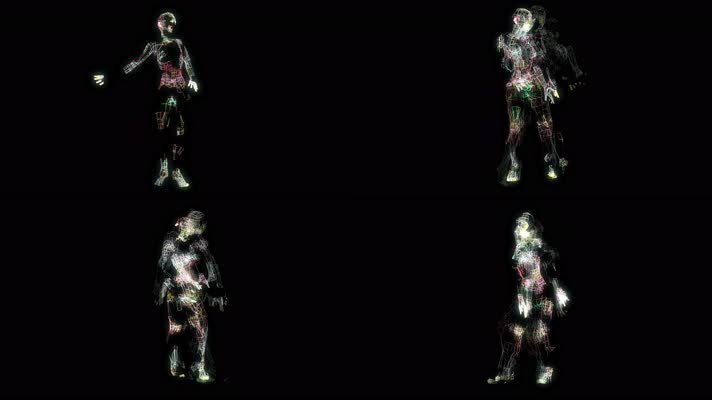 4K原版激光人跳舞合成