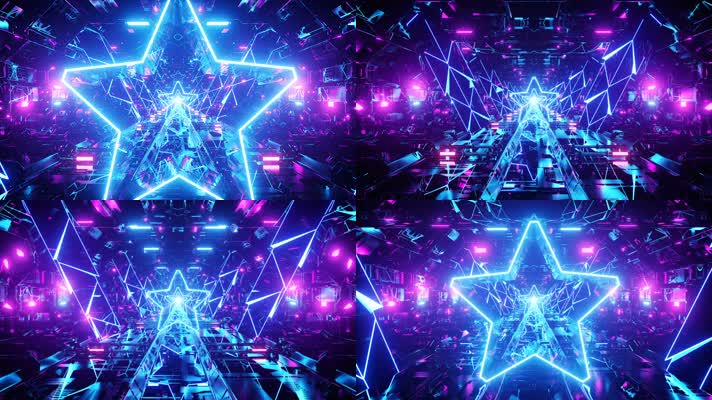 绚丽光影科幻节奏隧道