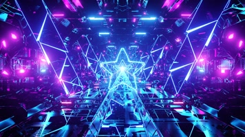 绚丽光影科幻节奏隧道