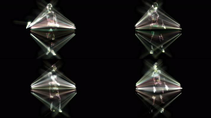 4K原版激光人跳舞合成 