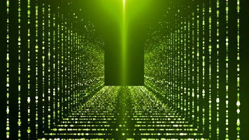 4K绿色全息粒子唯美