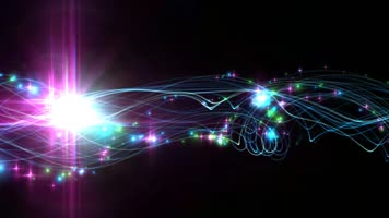 梦幻七彩粒子线条闪光