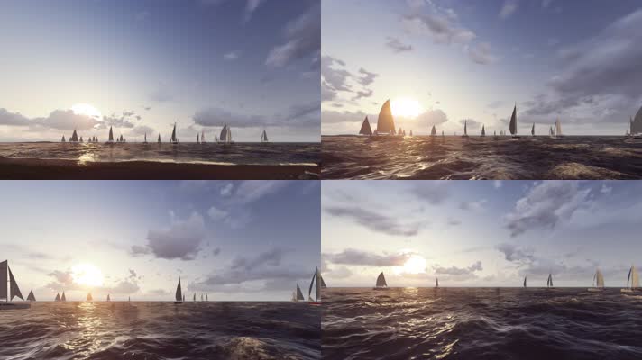 2K千帆扬帆竞发年会特效背景