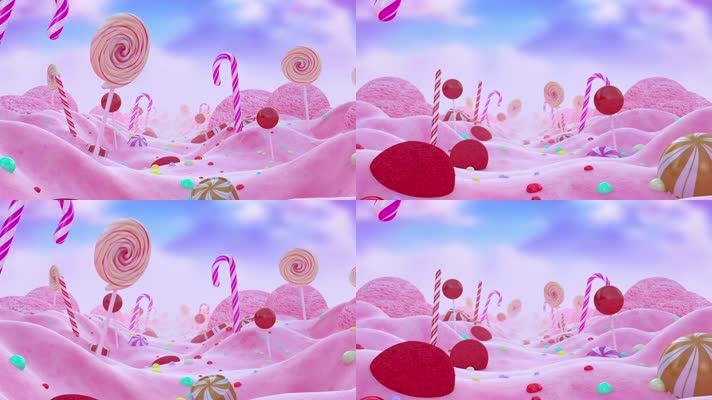 原版卡通美食梦幻世界循环