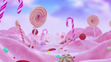 原版卡通美食梦幻世界循环