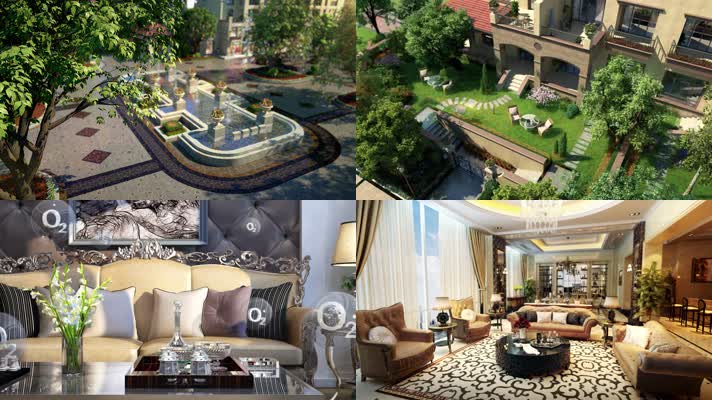 欧式园林 室内 洋房01