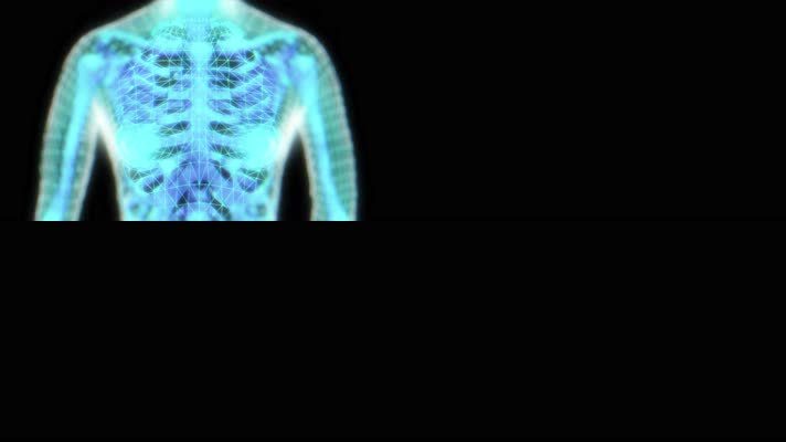 【4K】人体肋骨X光透视