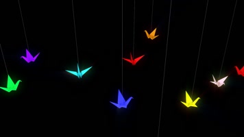 七彩千纸鹤循环透明通道