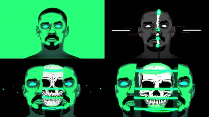 3D人物头像舞台LED背景素材