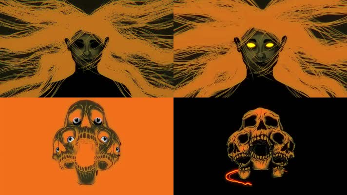 3D人物头像舞台LED背景素材