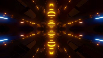 金色隧道灯光LED舞台背景素材