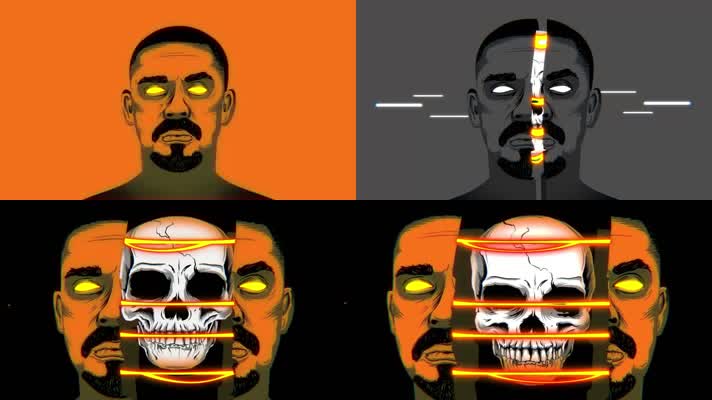 3D人物头像舞台LED背景素材