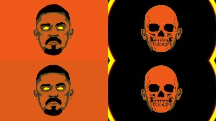 3D人物头像舞台LED背景素材