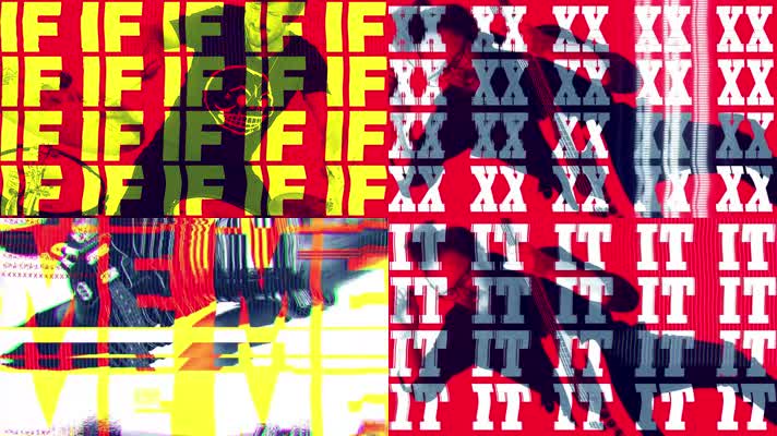 人物几何LED舞台背景素材