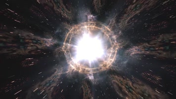 金色粒子隧道LED背景素材