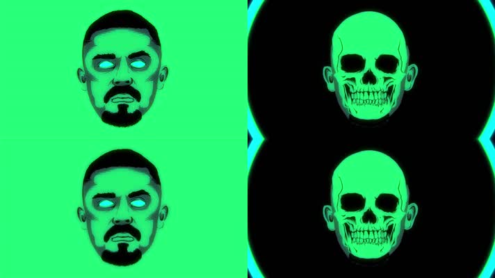 3D人物头像舞台LED背景素材