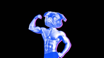 人物狗头舞台LED背景素材