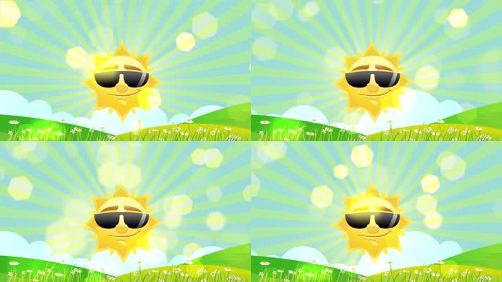 太阳阳光天空背景循环