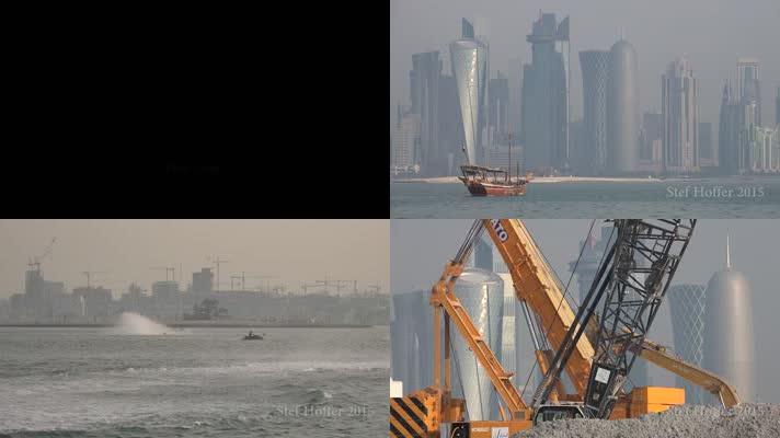 卡塔尔多哈城市风光旅游精品实拍