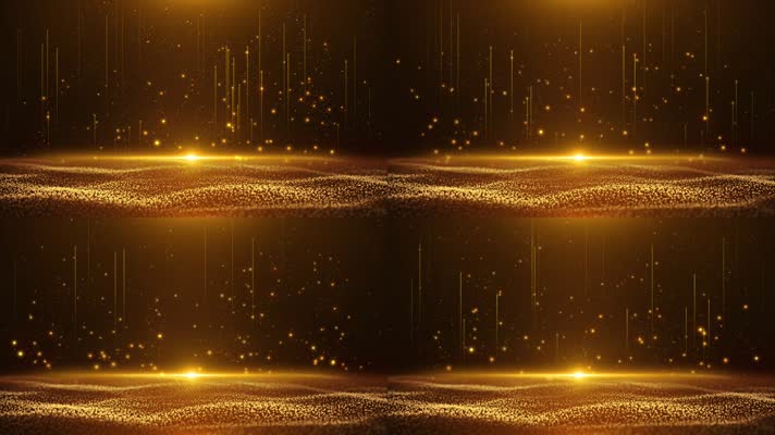金色光效舞台背景循环