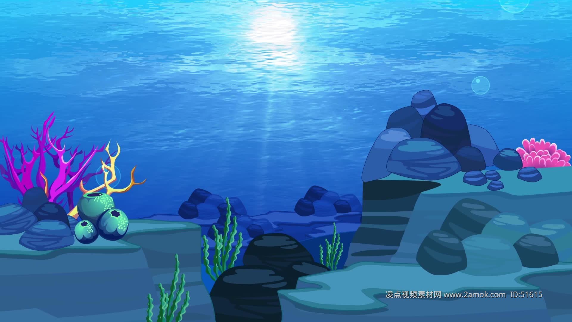 Vector Cartoon Underwater World Childrens Paintings Background Material, Cartoon, Ocean ...