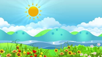 卡通阳光唯美背景循环