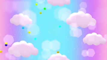梦想梦幻天空卡通背景循环