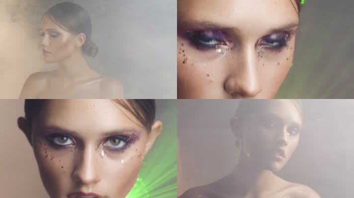 美丽梦幻眼影眼熏妆美容化妆