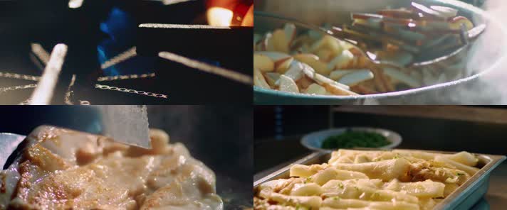 厨师制作食材食物美食视频素材