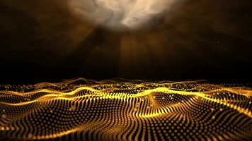 大气金色粒子云雾缭绕背景